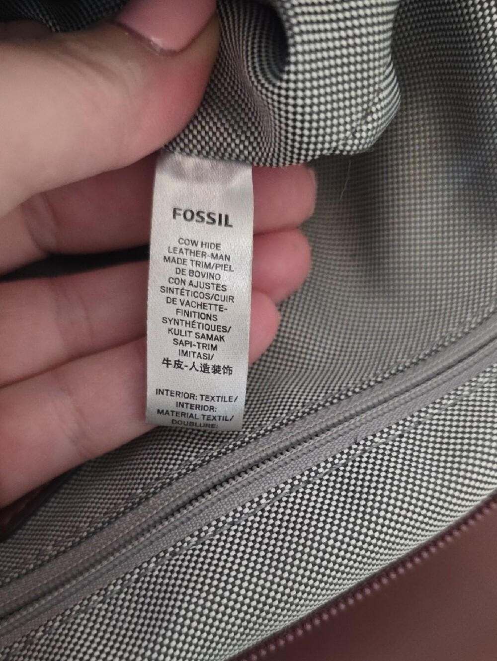 Fossil Amelia Brown Pebbled Leather Convertible Backpack Top Handle Bag Gold Key - Picture 14 of 16